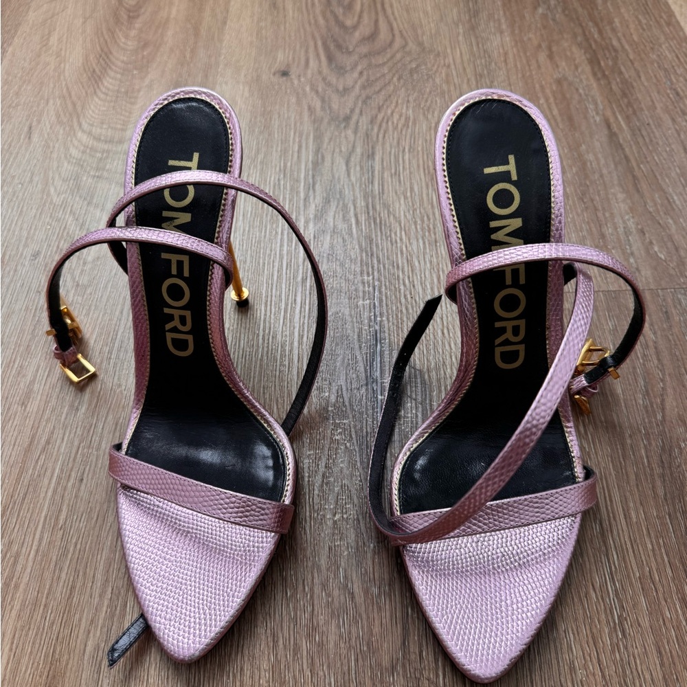 Tom Ford pink metallic heels size 39